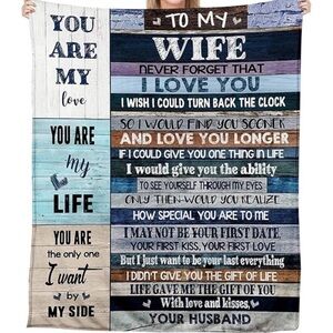 To my wife throw blanket